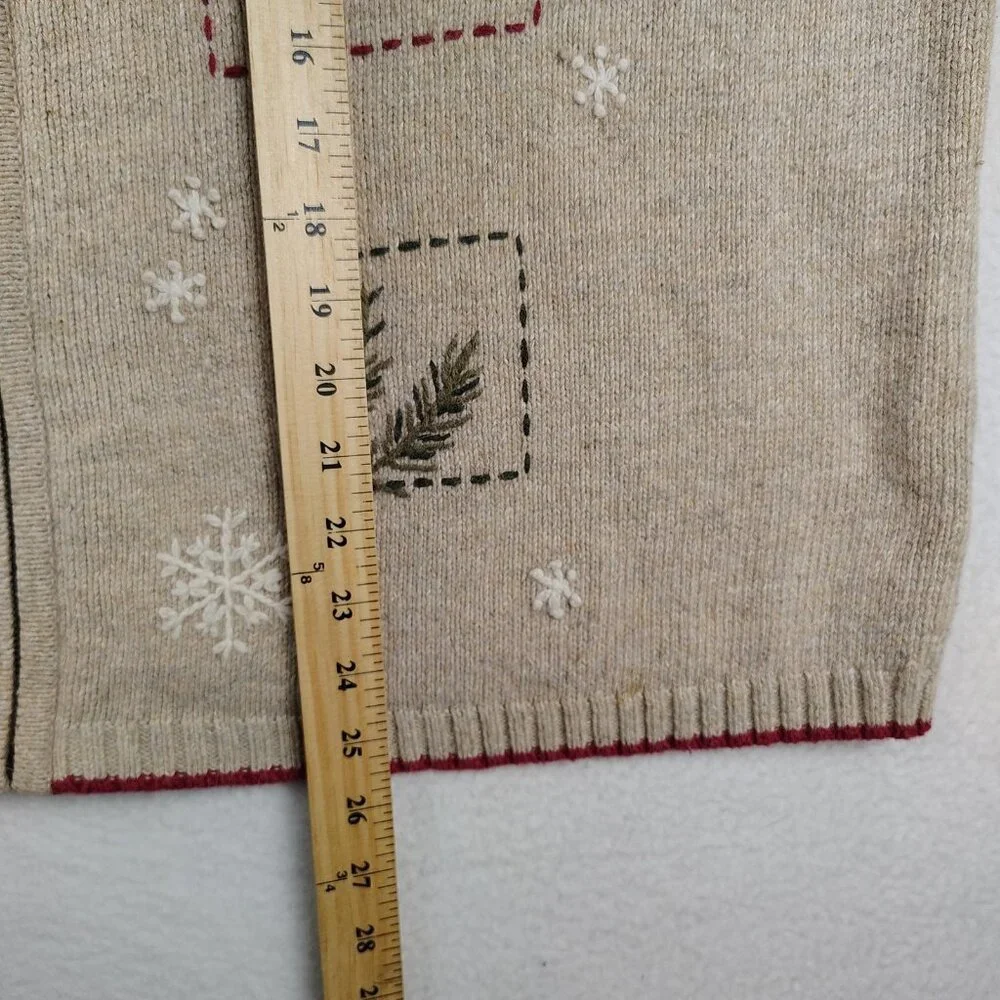 VTG Croft & Barrow Sweater Womens 2X Wool Blend Christmas Ice Skates - Picture 7 of 9